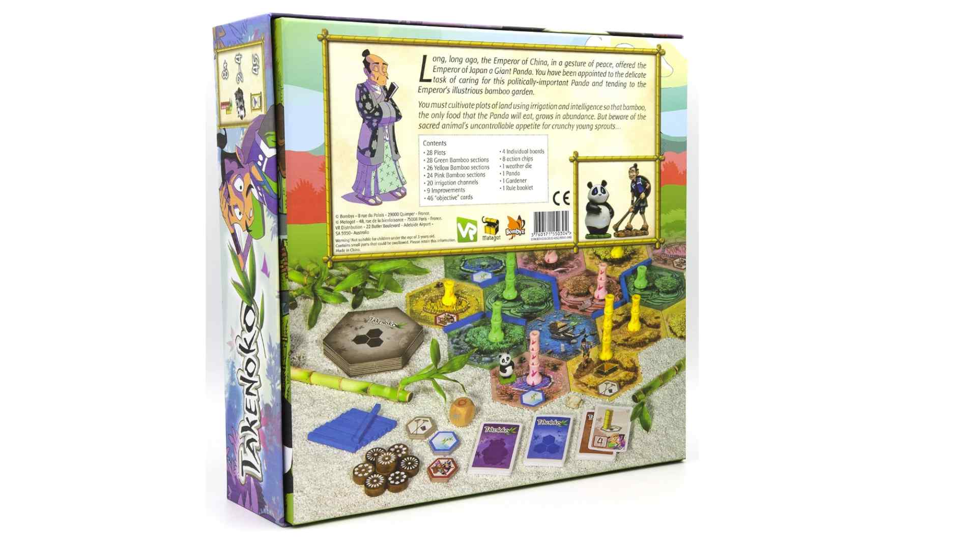 Takenoko bamboo board game reverse
