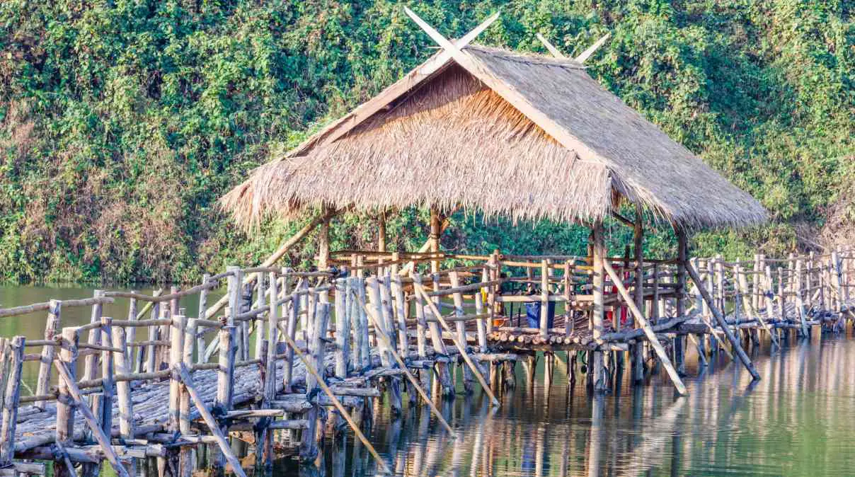 Bamboo Shelter on Water