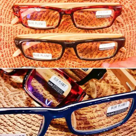 Bamboo reading glasses from Blue Planet eyewear