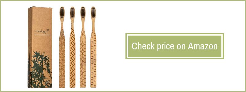 Carved bamboo toothbrushes on Amazon