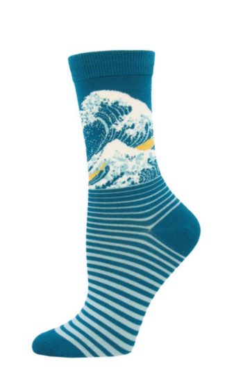 Blue wave socks