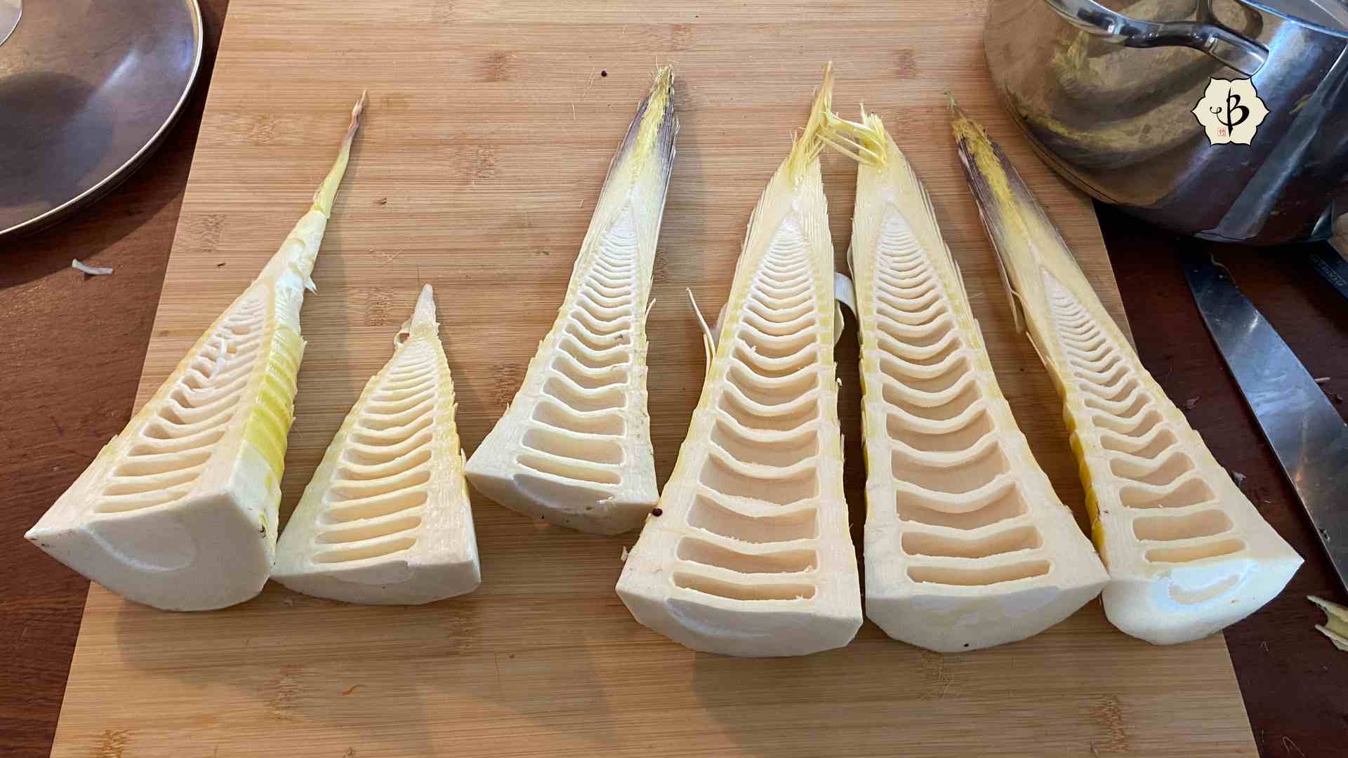 Moso bamboo shoot preparation