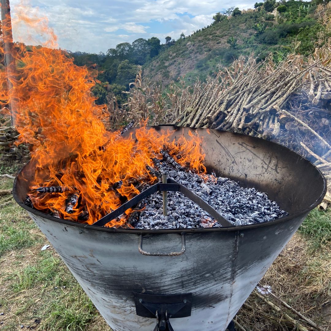 Biochar in Kontiki kiln